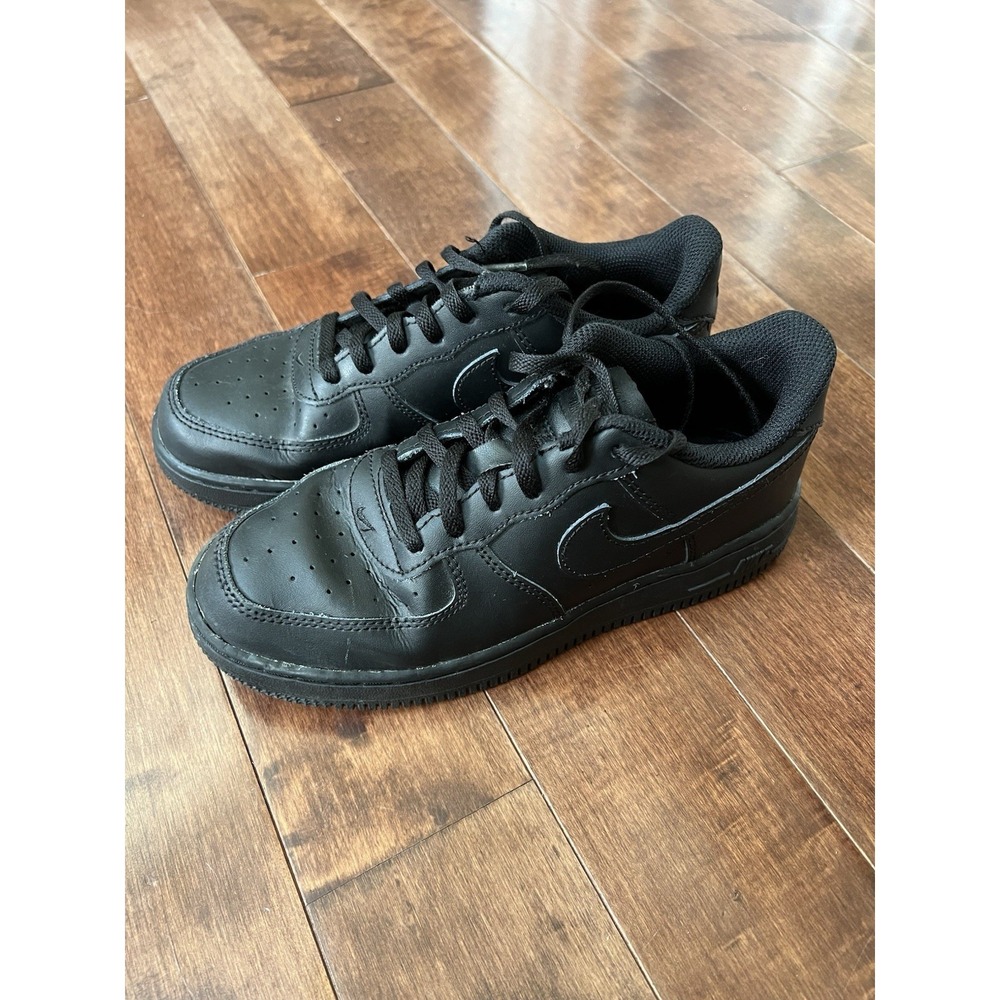 Nike Air Force 1 Low Triple Black Sneakers Shoes DH2925-001 Kids Size 2.5